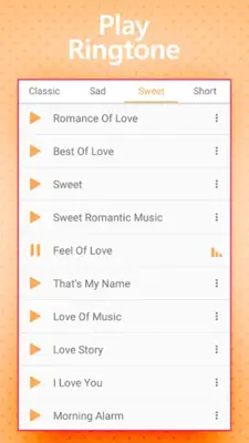 Romantic Ringtones android App screenshot 4